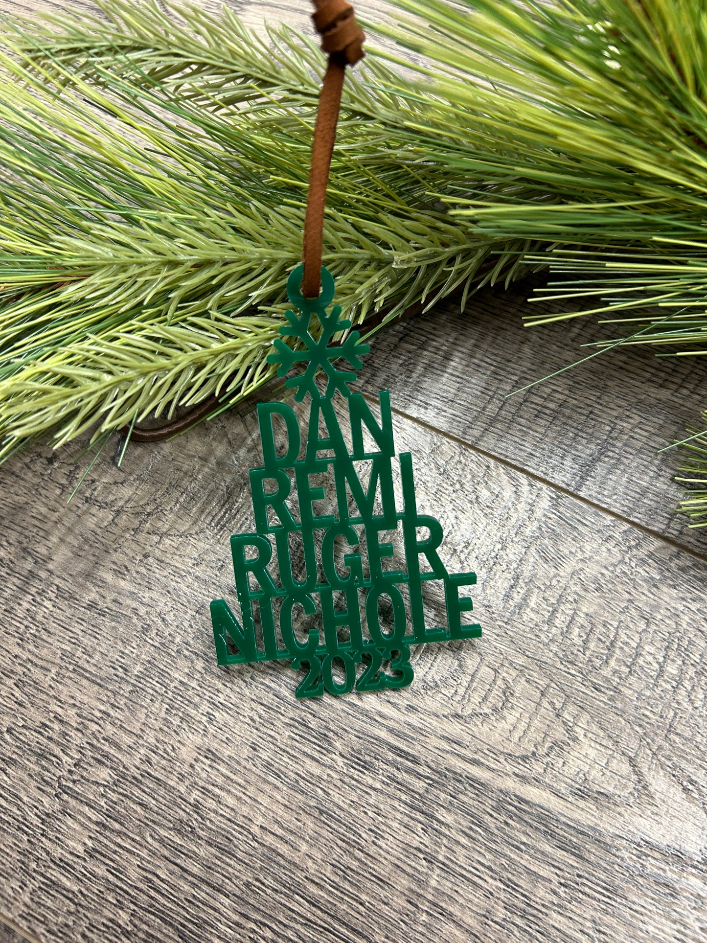 Family Christmas Name Tree Ornament
