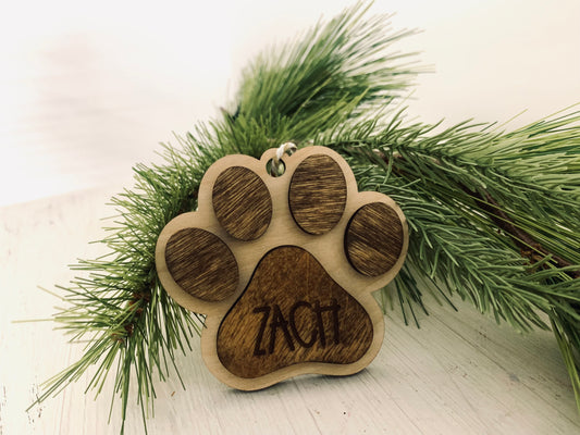 Personalized Paw Ornament