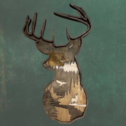 Six Layer Deer Sign