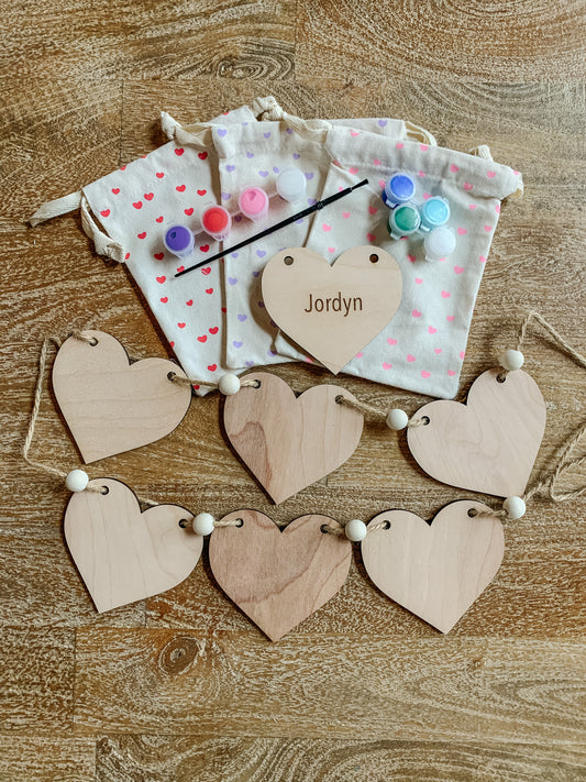 Heart Wood Garland Craft Kit