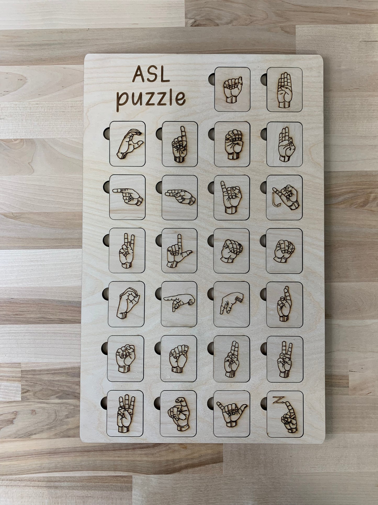 ASL Alphabet Puzzle