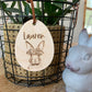 Wood Bunny Easter Basket Tag