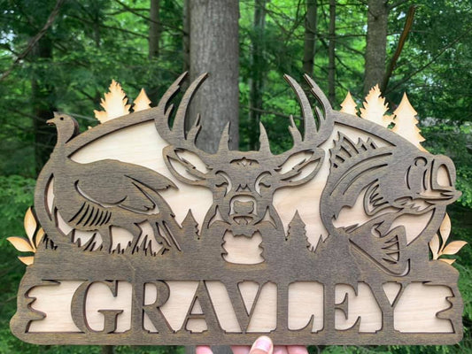Personalized Deer Sign